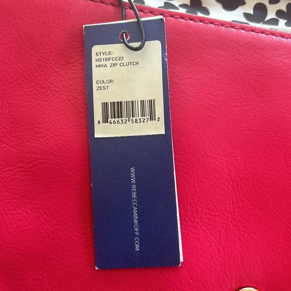 Rebecca Minkoff Nina Clutch crossbody bag in zest color with gold hardware - Picture 10 of 10